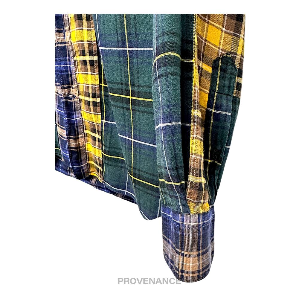 🔴 Lanvin Patchwork Flannel Shirt - Multicolor Pl… - image 6